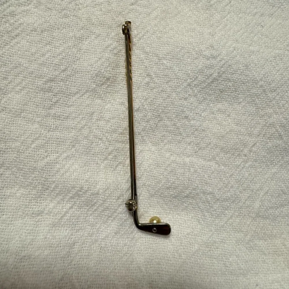 Krementz Gold Filled Gold Club with Cultured Pearl
